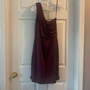 Maroon One Shoulder Dress